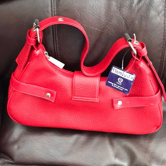 Red Belted Style Women’s Mini Handbag - Picture 2 of 3